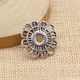 3pcs 23x23mm 2 Colors Antique Bronze Color Antique Silver Color Flower Charms For DIY Jewelry Making