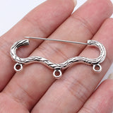 10pcs 46x20mm 3 Colors Brooch Pin Charms Connector Accessories For DIY Jewelry Making Handmade Jewelry Findings
