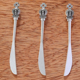 5pcs 5 Colors tableware Spoon fork Dining knife Charms DIY Jewelry Findings Pendants For Necklace Jewelry Making 60*7mm J491