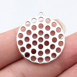 10pcs 28x25mm/33x30mm 5 Colors Multi-Hole Disc Charms For DIY Jewelry Making