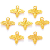 30pcs 6 colors bee Charms metal animal Earring necklace Pendants for Jewelry Making DIY Handmade Craft 15*12mm D2105