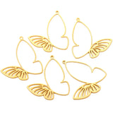 6 colors 10pcs Zinc alloy Simple and stylish Filigree Butterfly Hollow Charms DIY Necklace earrings Jewelry Accessories