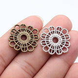3pcs 23x23mm 2 Colors Antique Bronze Color Antique Silver Color Flower Charms For DIY Jewelry Making