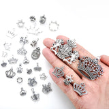 2-40pcs Ancient silver Alloy Loose Spacer Beads Gold Silver Crown Beads for Jewelry Making DIY Bracelet Handmade Accessories