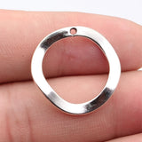 20pcs 25x24mm 5 Colors Irregular Hollowed-Out Circular Charms For DIY Jewelry Making