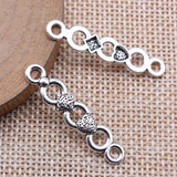20pcs 34x7mm Antique Silver Color Long Strip Connector Pendant For DIY Jewelry Making Handmade Jewelry Craft Findings