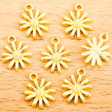 30pcs 7 colors sunflower Charms for Fashion Earrings Necklaces Bracelet Pendants DIY Jewelry Making Accessories 15*12mm Q1153