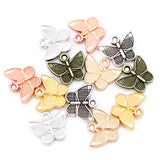 30pcs 6 colors Butterfly Charms Zinc alloy Accessories Parts Pendants for DIY Earrings Bracelet Necklace Jewelry Making13*11mm