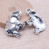 5pcs 27x40mm 2 Colors Antique Silver Color Antique Gold Color Elephant Charms For DIY Jewelry Making