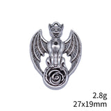10pcs 27x19mm 2 Colors Antique Bronze Color Antique Silver Color Bat Demon Flower Charms For DIY Jewelry Making