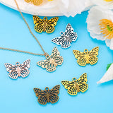 10pcs 6 Colors butterfly Charms For Bracelets Necklace Pendant DIY Handmade Jewelry Making accessories 20*29mm D2142