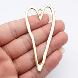 2pcs 84x37mm 5 Colors Hollow Heart Charms For DIY Jewelry Making