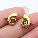 10pcs 16x12mm 2 Colors Antique Silver Color Antique Gold Color Conch Charms For DIY Jewelry Making