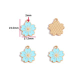 10pcs various styles Enamel Alloy flower Charm Earring Pendant DIY Keychain Necklace Jewelry Accessories W494