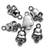 50 pcs 3 colors Metal Zinc Alloy skull Charms Fit Jewelry Pendant For DIY Necklace Bracelet Jewelry Making Findings