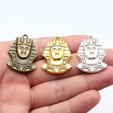 4pcs 37x26mm 3 Colors Antique Bronze Color Antique Silver Color Antique Gold Color Egypt Queen Cleopatra Charms