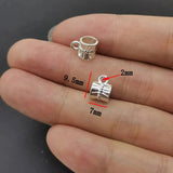 20-40pcs silver color Zinc Alloy Bead DIY big hole metal connector Beads Fits Charm Bracelets Necklaces Pendants making R224