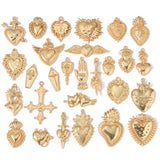 5pcs 2 colour Heart shaped Cross Charms Halloween Charms DIY Handmade Necklace Bracelet Earrings Jewelry Accessories W273