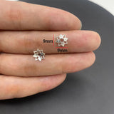 20-40pcs silver Alloy Flower Holder Partition Bead Cap Bead Holder Cap DIY Step Shaking Hairpin Hairpin Crown Accessories V149