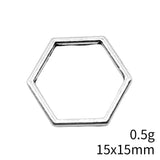 20pcs 15x15mm 3 Colors Antique Bronze Color Antique Silver Color Antique Gold Color Hexagonal Honeycomb Charms