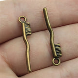 10pcs 29x13mm 2 Colors Antique Bronze Color Antique Silver Color Toothbrush Charms For DIY Jewelry Making
