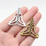 5pcs 38x34mm 2 Colors Antique Bronze Color Antique Silver Color Yoga Chakra Charms For DIY Jewelry Making