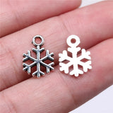 20pcs 15x10mm 2 Colors Antique Silver Color Kc Gold Color Snowflake Charms For DIY Jewelry Making