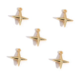 50Pcs Alloy Four-Pointed Star Charms for Jewelry Making DIY Necklaces Bracelets Earrings Keychains and Other Accessories L352
