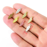 50pcs 7 Colors Zinc Alloy Small Feathers Charms DIY earring bracelet Jewelry Findings Jewelry Accessories 15x5mm
