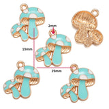 10Pcs 6 Color mushroom Charms Diy Findings Keychain Bracelets Pendant For Jewelry Making