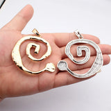 1pcs 80x70mm 2 Colors Antique Silver Color Kc Gold Color Large Swirl Shaped Pendant For DIY Jewelry Making