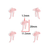 10Pcs Pink Bow Pendant Premium Alloy Jewelry Components for DIY Necklaces Earrings Bracelets and Other Jewelry Making Materials