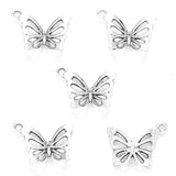 20pcs 6 Color butterfly Charms For Bracelets Necklace Pendant DIY Handmade Jewelry Making accessories 20*15mm D2133