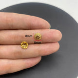 20-40pcs KC Alloy Flower Holder Partition Bead Cap Bead Holder Cap DIY Step Shaking Hairpin Hairpin Crown Accessories V149
