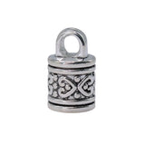 4 tapones de borlas de 16 x 10 x 10 mm, 2 colores, para hacer joyas hechas a mano.