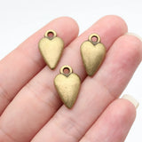 10pcs 18x11x4.9mm 2 Colors Antique Bronze Color Antique Silver Color Heart Charms For DIY Jewelry Making