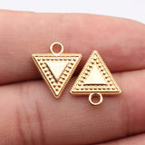 20pcs 16x14mm 5 Colors Double-Sided Textured Inverted Triangle Cone Charms For DIY Jewelry Making