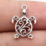 20pcs 21x15mm 2 Colors Antique Silver Color Antique Gold Color Turtles Charms For DIY Jewelry Making