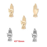 5pcs 2 colour Heart shaped Cross Charms Halloween Charms DIY Handmade Necklace Bracelet Earrings Jewelry Accessories W273