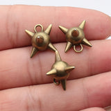 5pcs 18x15x13mm 5 Colors Meteor Hammer Pendant, Nail Ball Charms For DIY Jewelry Making