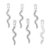 40pcs 7 Colors snake Charms For Bracelets Necklace Pendant DIY Handmade Jewelry Making accessories 4*23mm D9346