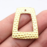 4pcs 35x28mm 5 Colors Hollow Out Hammered Trapezoidal Geometric Charms For DIY Jewelry Making