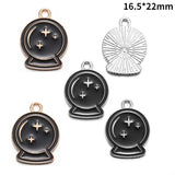 10pcs Dark Gothic Style Skull&Butterfly Enamel Charms for DIY Personality Punk Necklace Earrings Keychain Halloween Spooky Decor