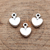 40pcs 9x6.6mm 2 Colors Antique Silver Color Rose Gold Color Hearts Charms For DIY Jewelry Making