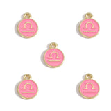 12 PCS 13x10mm 12 Constellation Charms Pendant Enamel Charms Bracelet For Jewelry Making Handmade Craft Accessories W539