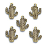 10 pcs Cactus Charms Antique Silver color Metal Pendant for Necklace Charm Jewelry Making 20*15mm Q241