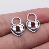 10pcs 12x17mm 2 Colors Antique Bronze Color Antique Silver Color Love Lock Charms For DIY Jewelry Making