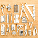 4-25pcs New Product Antique silver color learning tools Charms Pendant Jewelry Metal Alloy Jewelry Marking  U054