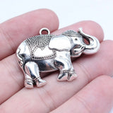 5pcs 27x40mm 2 Colors Antique Silver Color Antique Gold Color Elephant Charms For DIY Jewelry Making