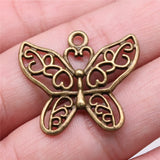 10pcs 26x31mm 2 Colors Antique Bronze Color Antique Silver Color Butterfly Charms For DIY Jewelry Making